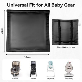 Silk Head Carseat Cover for Babies: Sprouterie Satin Head Cover for Baby Car Seat Canopy Headrest Protector for Boys Girls Infant Sleeping Hair Protection Black 2pcs