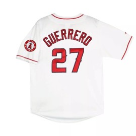 Majestic Vladimir Guerrero Majestic Los Angeles Angels Home White Jersey w/ Patch Men's - M