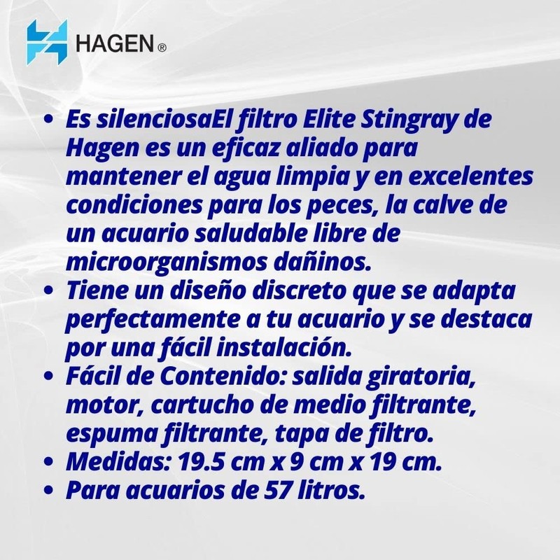 Hagen Elite Stingray 15 Underwater Aquarium Filter, 12.45 x 12.7