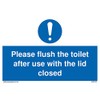 Please rinse the toilet with the lid closed after use.