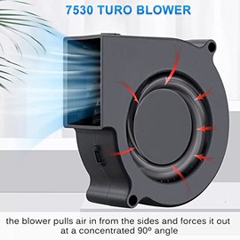 Ventilador de PC de 75 mm, 3 pulgadas de alto, sin escobillas, 38.5 CFM, 4000 RPM, DC 12 V, 2 pines, ventilador de refrigeración para CPU, carcasa de computadora, electró