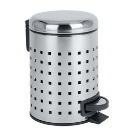 Wenko Pedal Bin "Leman" Perforated 3L in Silver