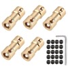 Pack of 5 Brass Shaft Coupling, Coupling Connector Sleeve, Shaft