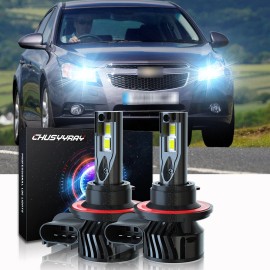 CHUSYYRAY For Chevy Cruze 2011-2015 - Super Bright White LED Headlight Bulbs High/Low Beam