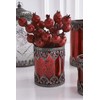 K&K Interiors 4.5 Inch Red Mercury Glass Holder