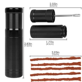 JANKOW Tubeless Tire Plug Repair Kit, Bike Tire Repair Kits, Tubeless Tire Tyre Repair Kit and Sealant Injector Syringe Set with Valve Removal Tool Kit