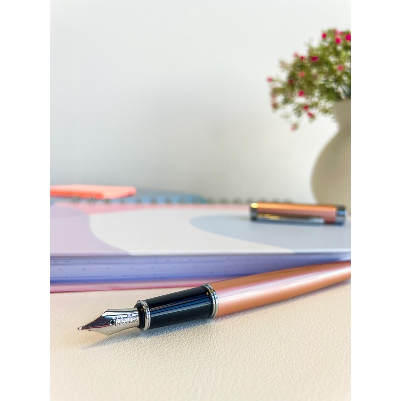 Helix Oxford Premium Fountain Pen (Rose Gold) with Plastic Free