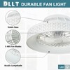 DLLT Low Profile Ceiling Fan with Light, 18.5'' LED Dimmable