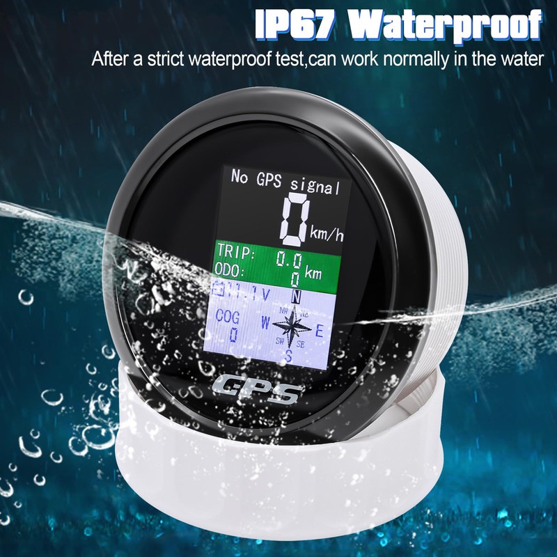 MAIMEIMI GPS Speedometer 3-3/8" 85mm Boat GPS Speedometer Odometer Waterproof