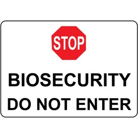 Fastasticdeals Stop Biosecurity Do Not Enter 10X14 Aluminum Metal Sign