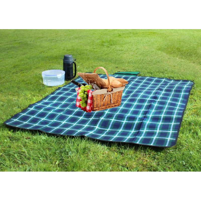 Kingfisher PN004 Picnic Camping Beach Rug - Green