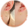 14K Gold Plated Convertible Paperclip Link Hoop Earrings for Women,