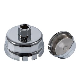 TEXVOKIE Oil Filter Wrench Tool Fit for Toyota Corolla, Prius, Prius Prime, Prius V, Matrix, CT200h, Scion iM/iQ/xD with 1.8 Liter Engines, 64mm 14 Flute Cup Style Oil Filter Removal Tool -6 Slots