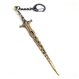 Funky Game Weapon Keychain, 13cm Tiny Zinc Alloy Sword Keychain with Stand, Perfect Holiday & Christmas Gift for Fans and Friends