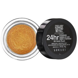 Maybelline New York Eye Studio Color Tattoo Metal 24 Hour Cream Gel Eyeshadow, 0.14 Ounce (Gold Rush)