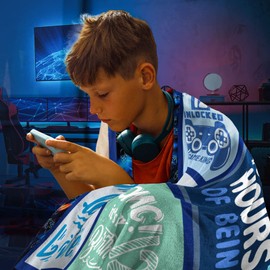 SIKLTY 12 Year Old Boy Gifts, Birthday Gifts for Age 12 Boys, Cool Presents for 12 Year Old Boys, 12th Birthday Decorations for Boy Throw Blanket 60 x 50 Inch