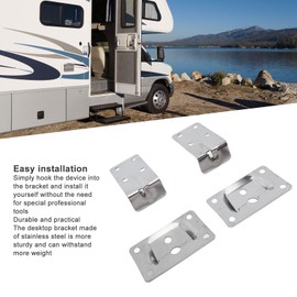 RV Table Leg, Stainless Steel Removable Adjustable Desktop Table Bracket for RV Yacht Ship Boat Motorhome Marine Camping, Easy to Install Table Pedestal Stand Base