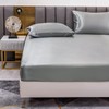 Satin fitted sheet, plain, 135 x 190 cm, for mattresses