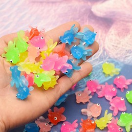 Goldfish Scoop, 100 Pieces, Festival Toy, Mini Goldfish, Home, Children's Association, Pool, Bath, Festival, Decoration, Floats in Water, Mixed Colors