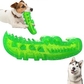 ZKFSIE Slow Feed Chew and Fetch Crocodile, Dog Slow Feeder Toy for Large Dogs, Interactive Chew Toy for Teeth Cleaning, Slow-Feed Chew & Fetch Crocodile Dog Toy for Aggressive Chewers