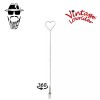 F&R LOWRIDER Bike Square TWISTED HEART ANTENNA LOWRIDER Bicycle CHROME Show 360"