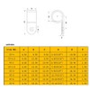 CEEYSEE 160 Pcs Nylon R-Type Cable Clip Fastener Wire Clamp