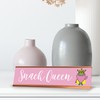 Snack Queen, Strawberry Gold Frame, Desk Sign (2x8“)