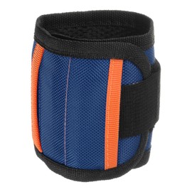 HARFINGTON Magnetic Wristband for Screws 15 Powerful Magnets 5 Rows Nylon Wrist Magnet Wrist Band Magnetic Bracelet Tool Holder with Pockets for Holding Screws Nails Drilling Bits, Dark Blue