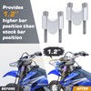 Wsays 7/8" Handlebar Risers 30mm Height Mount Clamp Kit Silver