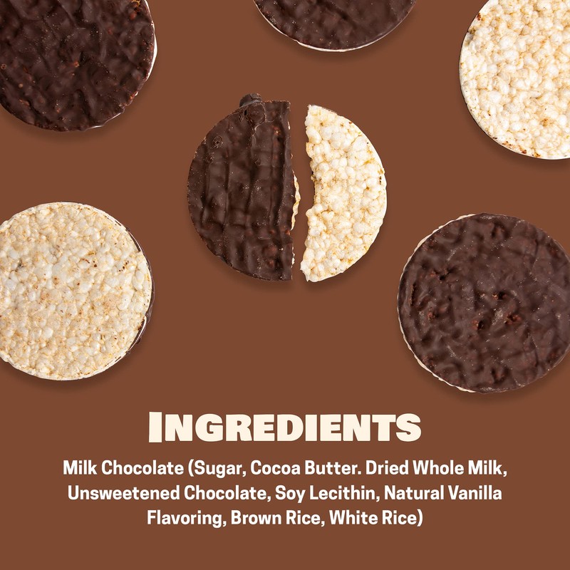 LIEBERS Milk Chocolate Rice Cakes, Kosher Certified Dairy, Gluten Free