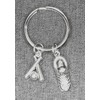 Woodstar Baseball Keychain Bat Ball Spike Lightweight Compact Metal Keychain
