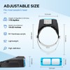 Headband Magnifier with Rechargeable Light,1.5X - 3.5X,4 Replaceable Lenses,Suitable for