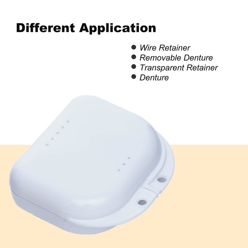 BOOMIBOO Retainer Case with Vent Holes, 4 Pcs Denture Cases,