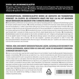 Organic Nettle Tea 250g 8.8 oz by Alpi Nature, Dried and Cut Nettle Leaves, Loose Leaf Tea