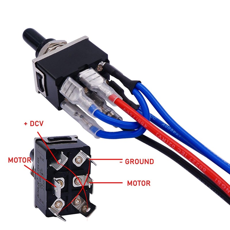 Taiss/Motor Toggle Switch 6 Pin 3 Position Momentary(ON)/Off/(ON) DPDT Reverse