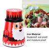 Christmas Candy Iron Box Roly Poly Design Santa Claus Snowman