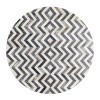 Adore Decor Zahra Round Side Table Black and White