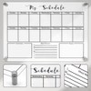 GOIYZTTR Acrylic Whiteboard Calendar Wipe Clean Wall Calendar Reusable Calendar