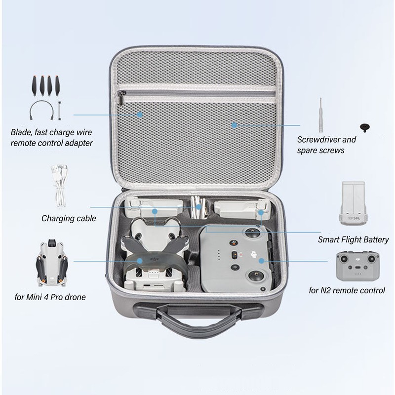 Drone Storage Case PU Waterproof Shockproof Lightweight Drone Storage Shoulder