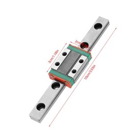 1 x LML9B Miniature Linear Rail Guide Rail 9 mm Width + Sliding Block, Linear Guide Block, Widely Used for Automatic Devices, Precision Measuring Instruments (100), #-04