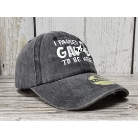 Enodtter Embroidered Baseball Caps for Men and Women, I Paused My Game to Be Here (Washed Black), One Size