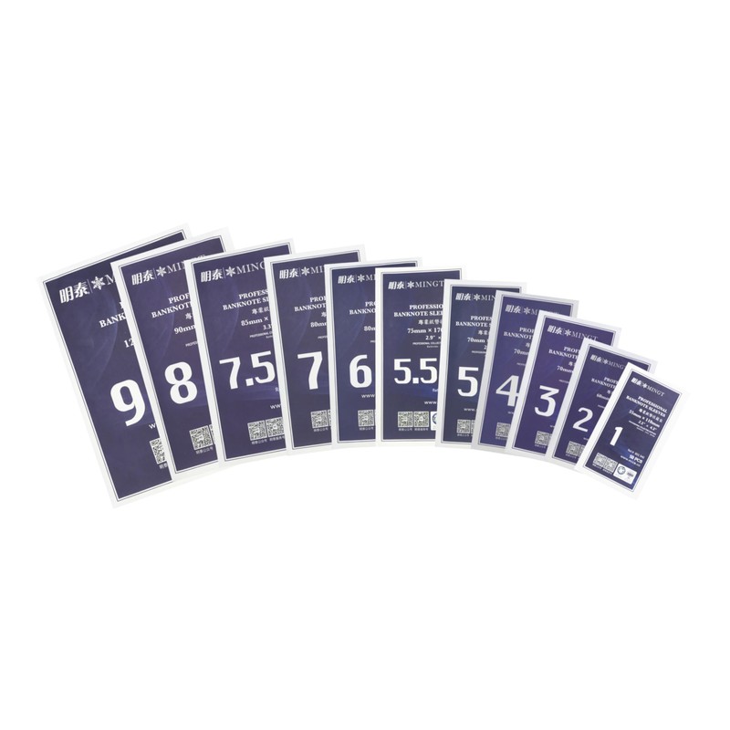 PCCB MINGT 50 x Professional Plastic Banknote Sleeves Size 6