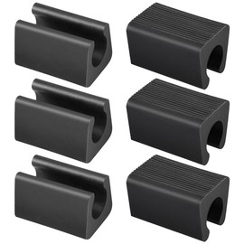 30Pcs 12mm Rectangle Chair Legs Tips Caps Chair Foot Rail Protectors Plastic Chair Foot U Shaped Floor Glides Tubing Caps Cover for Furniture Leg