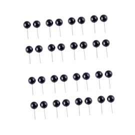 TEHAUX 200pcs DIY Black Bean Style Doll Eyes for Crafts Safety Eyes for Plush Toys Amigurumi and Handmade Projects Easy to Use with Design