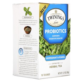 Probiotics Peppermint & Fennel Tea - Supports Digestive Health (18 Tea Bags)