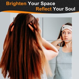 Delma Wall Mirror,Full Length Mirror Tiles for Wall Decor, Modern Full Body Mirror for Home, Office, and Gym（Glass, 16''x12''x 3PCS）