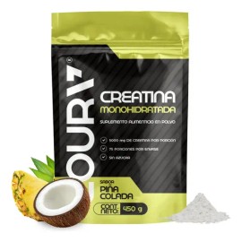 Coura Creatina Monohidratada 450 Porciones Magnesio Potasio Calcio Hierro Fósforo Apoyo Fuerza Rendimiento Recuperación Azúcar Sabor Piña Colada