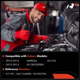 A-Premium Set of 4 Fuel Injectors Compatible with Subaru Impreza 2012-2013 2.0L, XV Crosstrek 2013