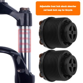 ECSiNG Pack of 2 Adjustable Bicycle Fork Damping Bar Button Locking Cap 27.5 mm Plastic Damping Bar Button Compatible with 30 mm Hub Tube of the XCR XCM Bicycle