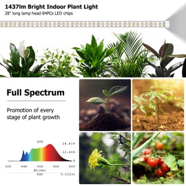 STERREN Grow Lights Stand for Indoor Plants, Full Spectrum Plant Floor Lamp for Indoor Growing, 22W LED Plant Light with 4/8/12H Timer, 47’’ Modern White Standing Grow Light for All Stages,1437lm